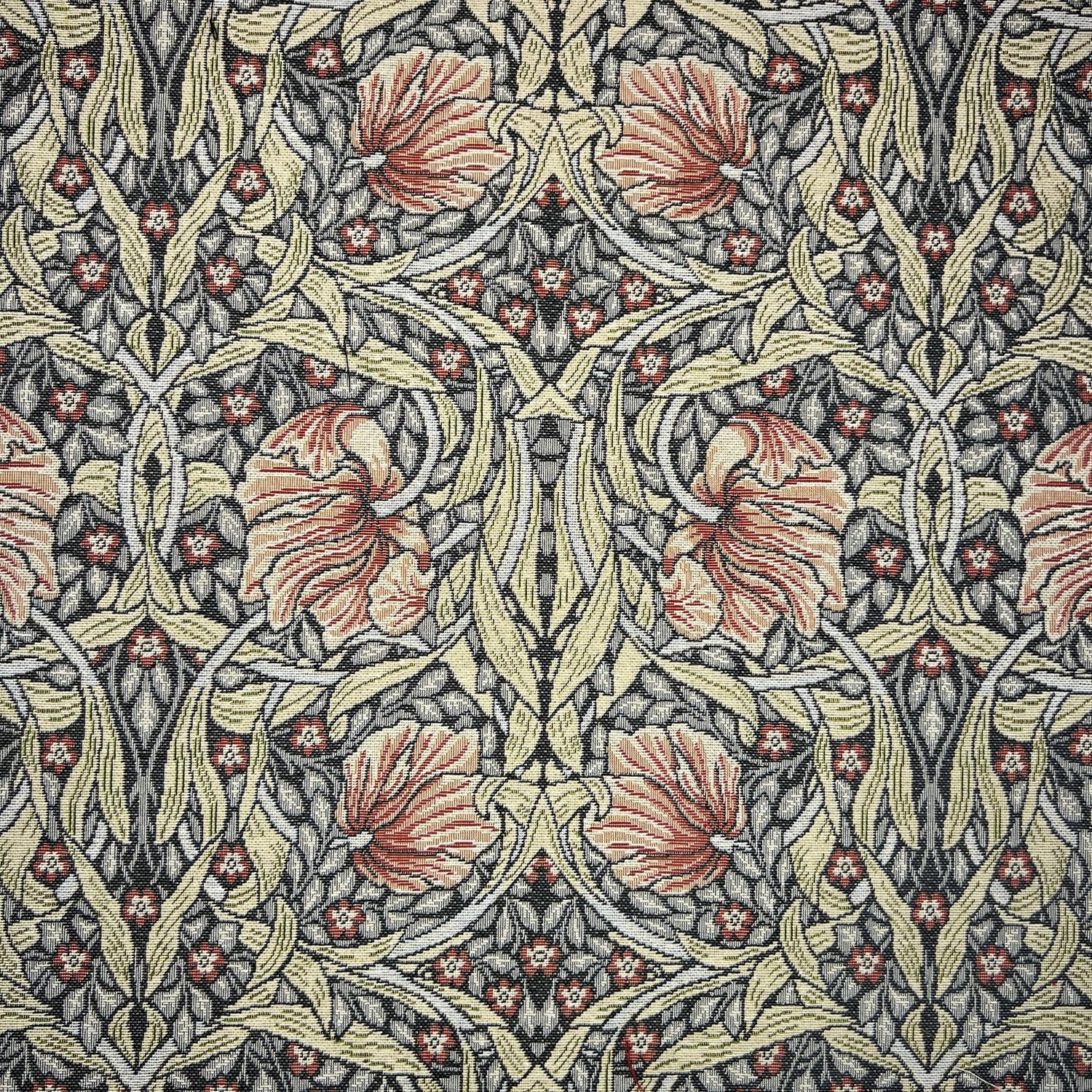 Glamour Secrets Multi Tapestry Fabric - William Morris - Pimpernel Russet - Upholstery Material - Cotton Rich Luxury Weight Material