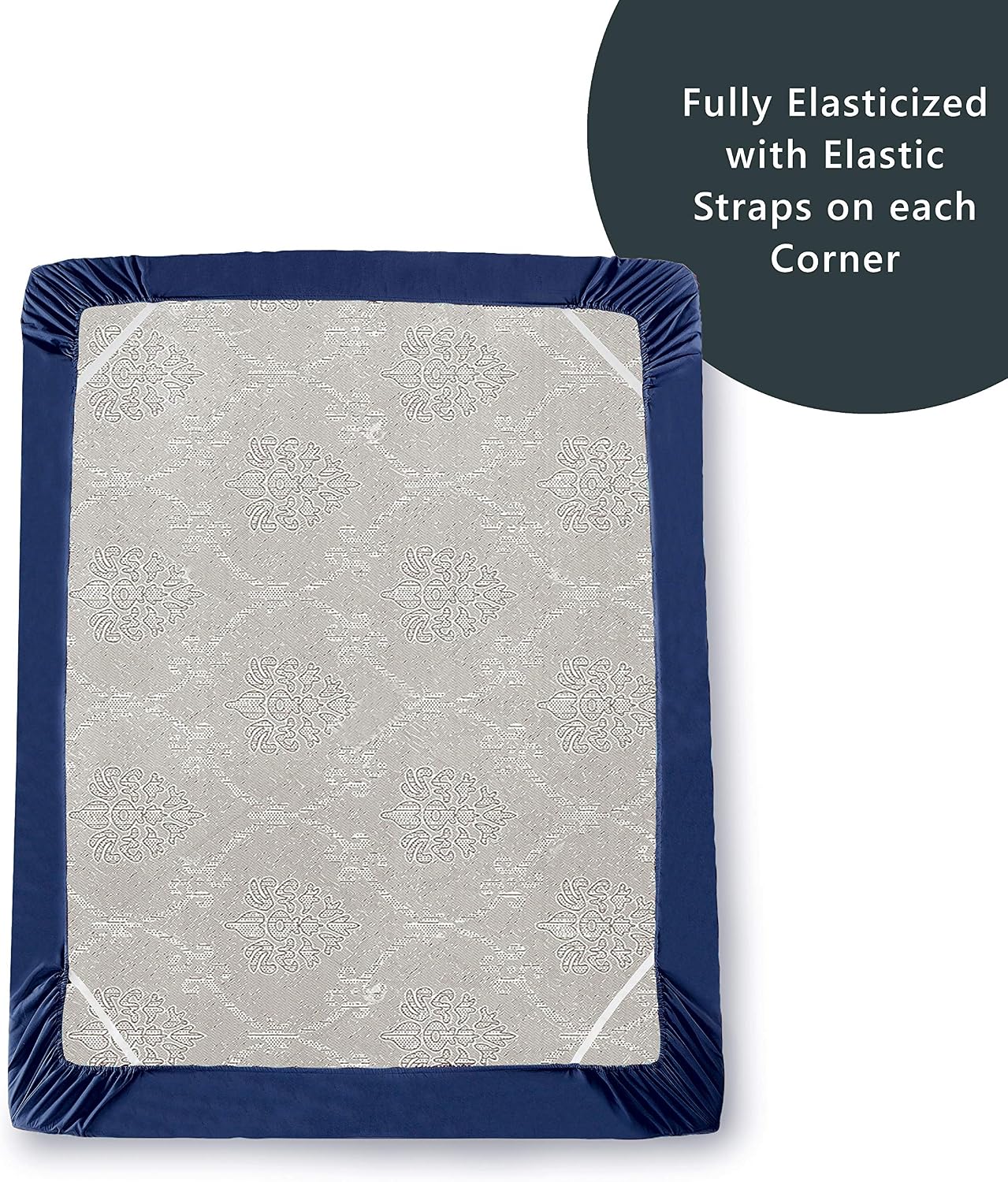 Elegant Comfort Premium Hotel Quality Extra Deep Pocket 18" - 21" Single Fitted Sheet for High Mattress, Luxury & Softest 1500 Thread Count Egyptian Quality Smart Pocket, King, Navy Blue