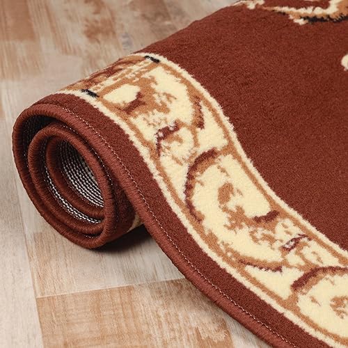 Miniatura 5 de Superior Alfombra de interior, cubierta de alfombra de felpa, medallón oriental tradicional, perfecta para pasillo, entrada, sala, comedor,