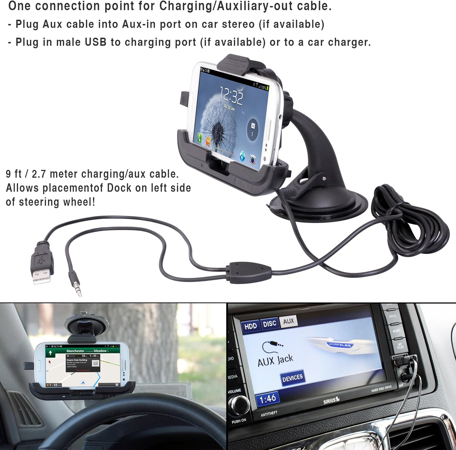 iBOLT In-Vehicle Charging Dock for Galaxy S III