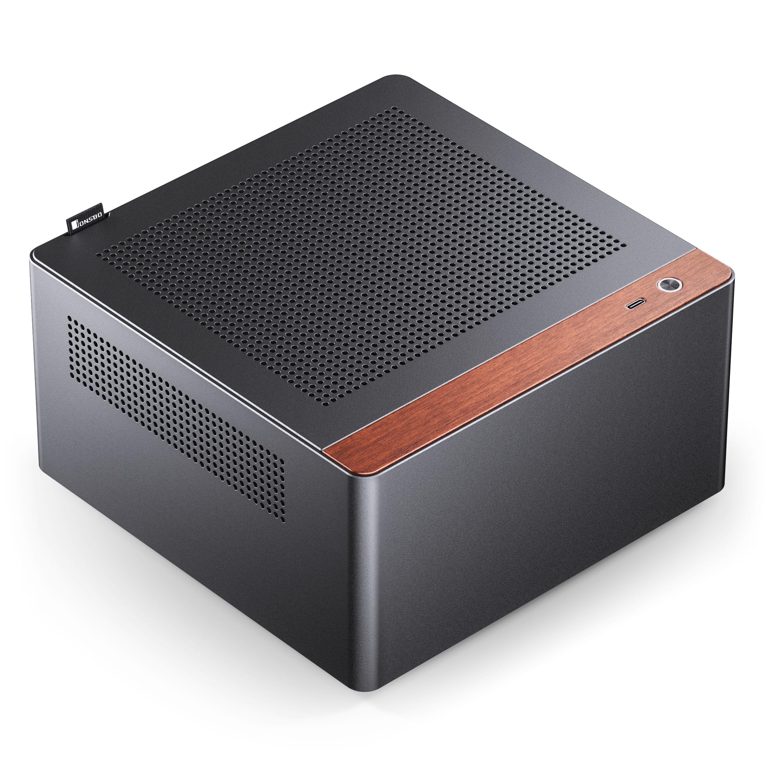 Jonsbo N10 Case PC Nero – Mini-Tower per Mini-ITX, con 2 ventole, fino a 4 SSD da 2,5 pollici, case compatto per HTPC, NAS e sistemi office