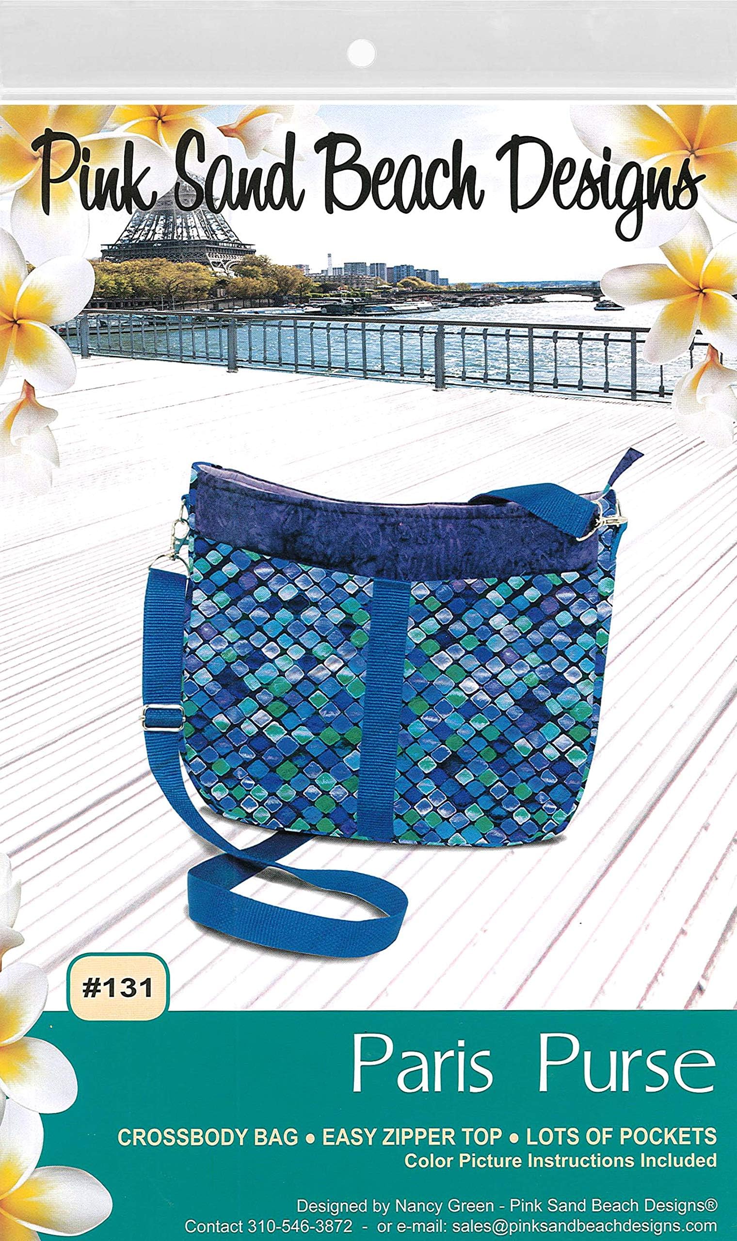 Pink Sand Beach Design Paris Purse Ptrn (131)
