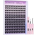 Natural Eyelash Clusters 10-16mm Lash Extension Kit Wispy Individual Lashes DIY Lash Clusters Kit with Bond and Seal by ALPHONSE