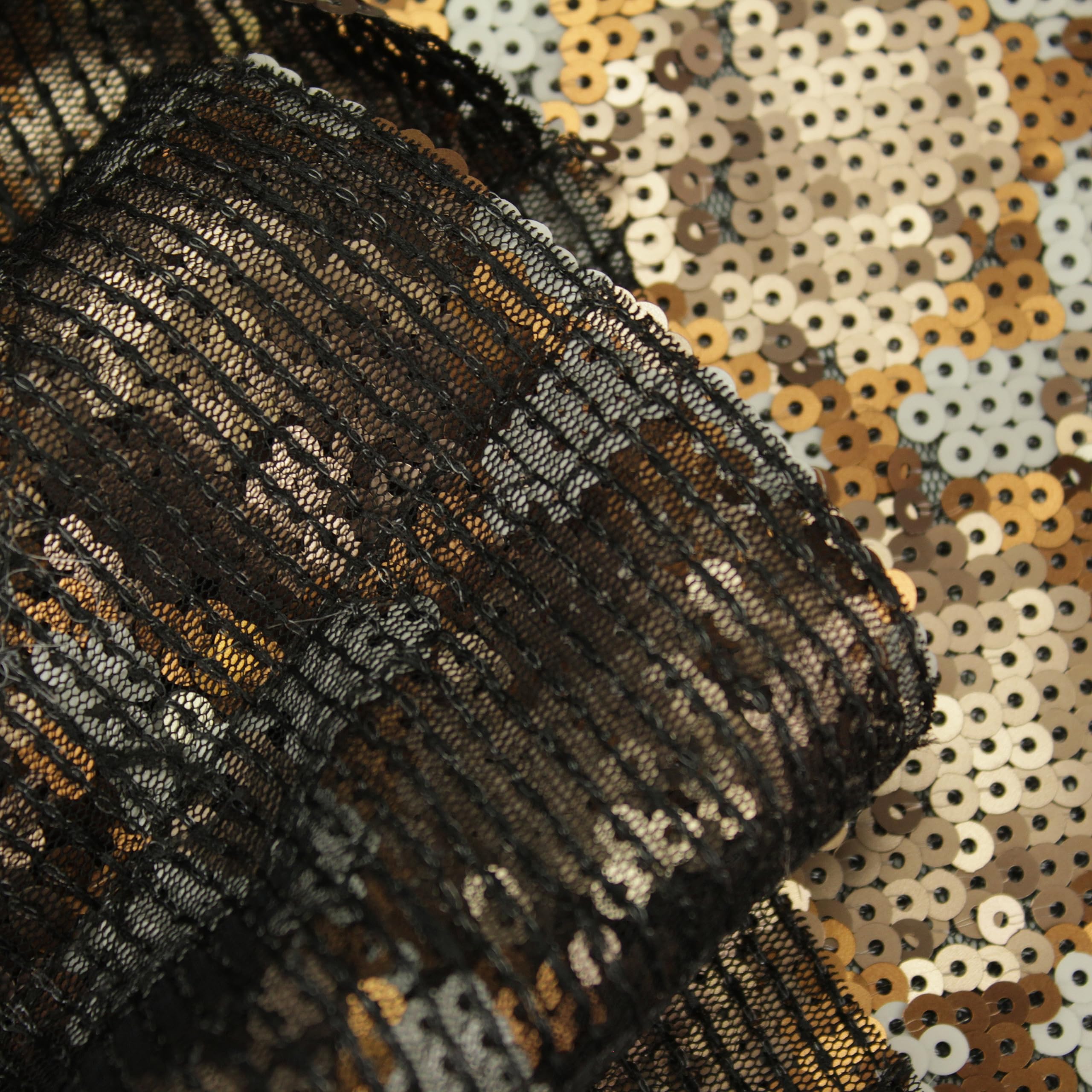 TELA DE TUL POR METROS CON LENTEJUELAS ESTAMPADAS CON MOTIVO DE CRUCES, ANCHO 125cm (3 METROS)