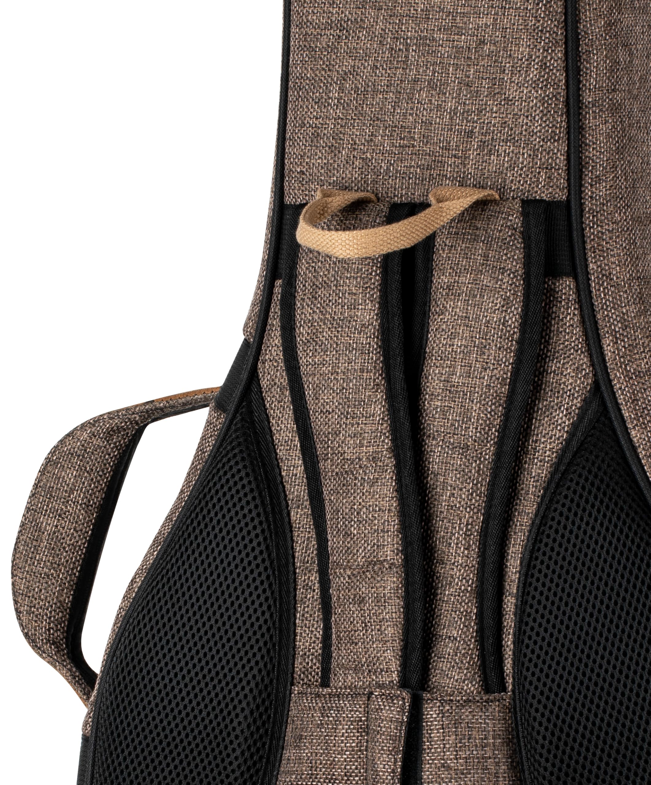 Ortega Guitars Soft Case pour Guitare - Dreadnought - Case pour Guitare Acoustique Gaucher - Hauteur 107 cm - Largeur 42 cm - Coton/Toile, Brun (OSOCADN-CP-L)