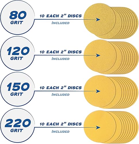 Miniatura 5 de Lijadora de tazón de 2 pulgadas de diámetro con cabezal de rodamiento doble y lijadora de gancho y bucle de espuma de 2 pulgadas con mandril de 14