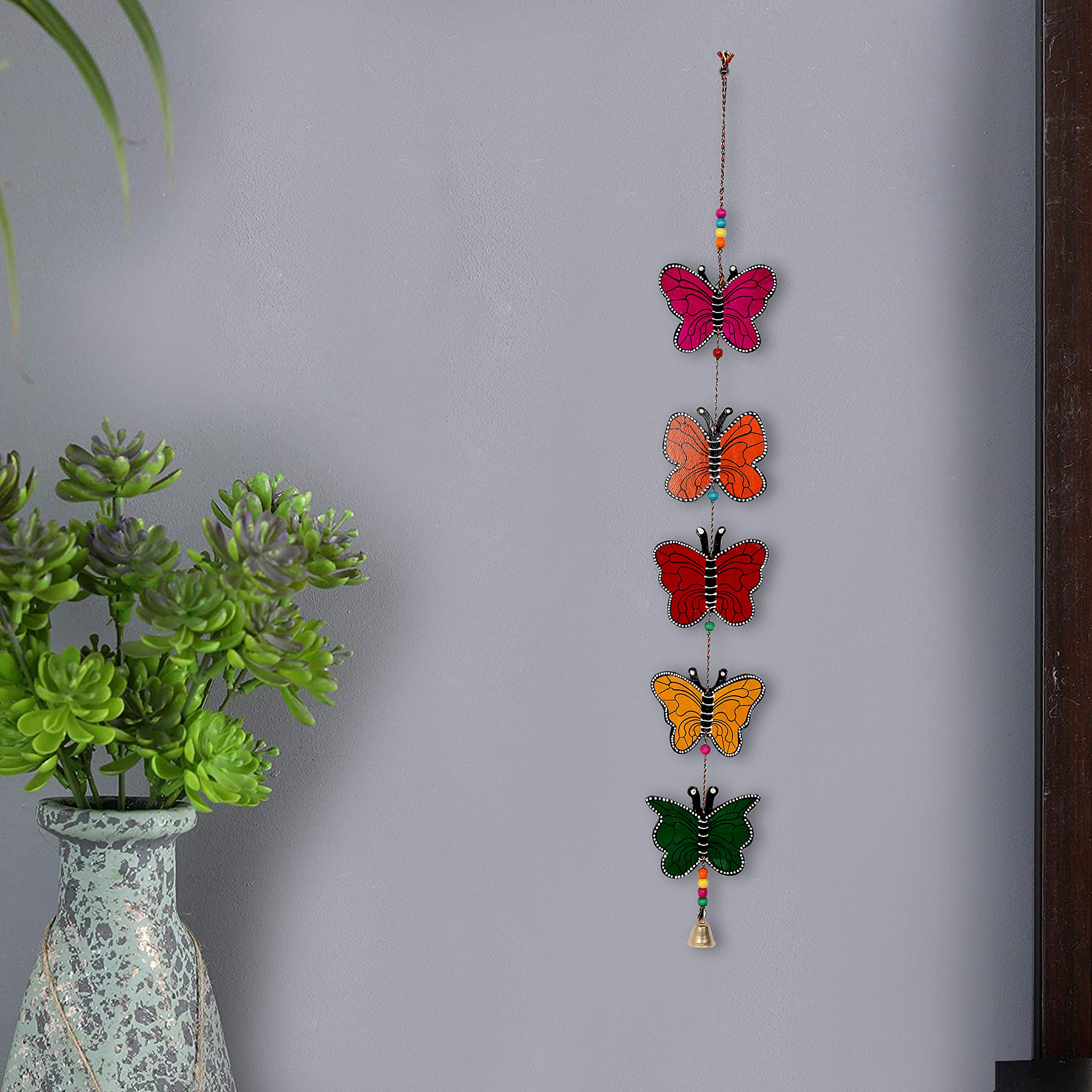 Sohibe Colorful Butterfly Hanging Handmade Hand-Painted Latkan Garden Decoration Living Room Balcony Indoor Outdoor Wall Decor Show Piece in Wooden 24 Inches (B09XTK4HRW) Amazon Price History, Amazon Price Tracker