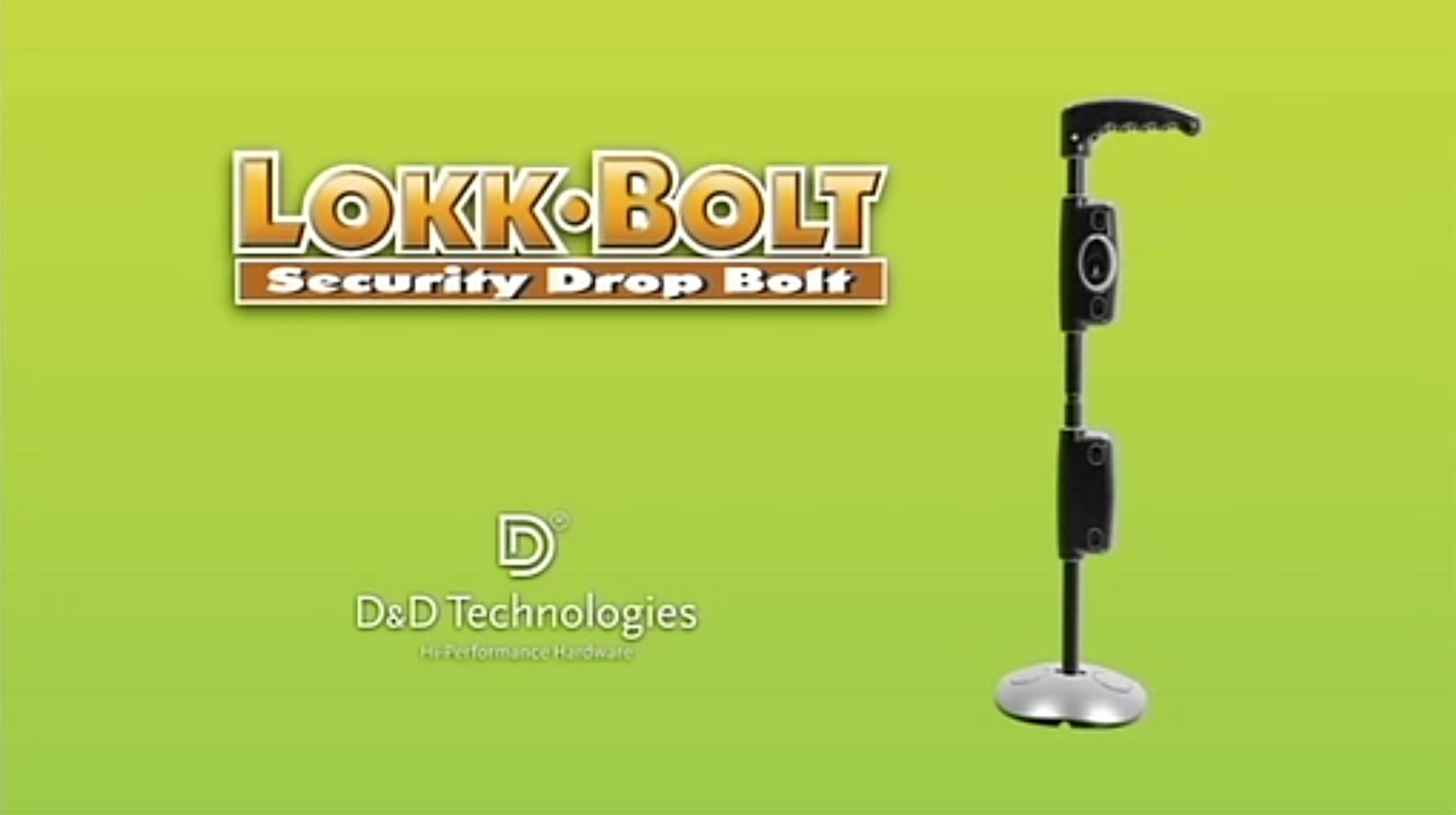 D&D Technologies LB224BX LokkBolt Premium Drop Bolt, Lockable
