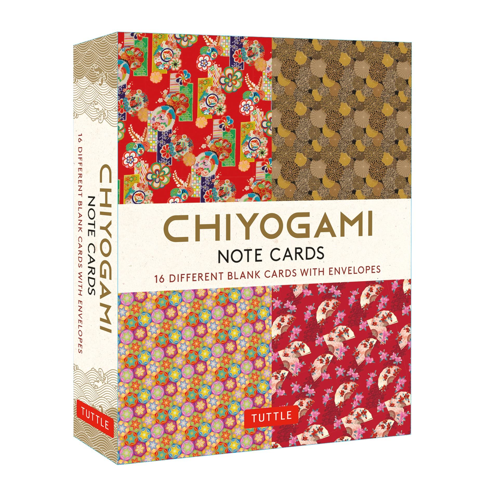 Chiyogami Japanese Note Cards: 16 Different Blank Cards & 17 Envelopes: 16 Different Blank Cards with 17 Patterned Envelopes: 16 Different Blank Cards with 17 Patterned Envelopes in a Keepsake Box!