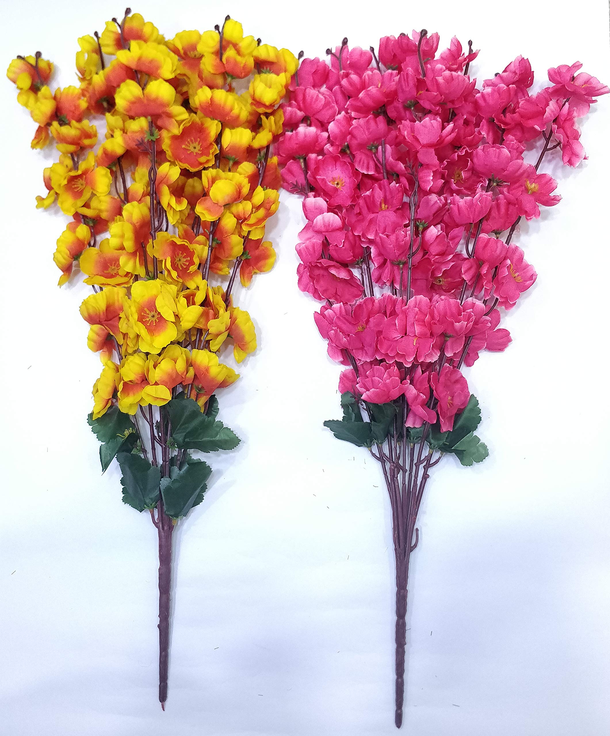 Artificial Artificial Flora (Pink And Orange, 2 Piece)
