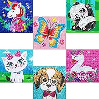 Vista 8 de Kits de arte de diamantes 5D para niños principiantes, kits fáciles de artes y manualidades para niños de 8 a 12 años, juego de manualidades