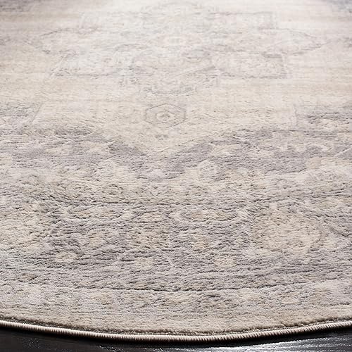 Miniatura 3 de SAFAVIEH Brentwood Collection BNT865B - Alfombra envejecida para comedor, entrada, vestíbulo, sala de estar, dormitorio, 5 x 5 pies, redonda, color