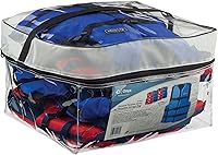 Onyx General Purpose Adult Life Vests 4-Pack with Storage Bag, USCG/TC Approved, Universal 30-52" Chest Over 90 lbs, Red/Blue