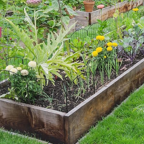 Miniatura 5 de 35 Pack Animal Barrier Fence, 12.4 Inch(H) X 50 Ft(L) Decorative Garden Metal Fence Temporary Animal Barrier Small No Dig Fence Barrier Bottom Fence