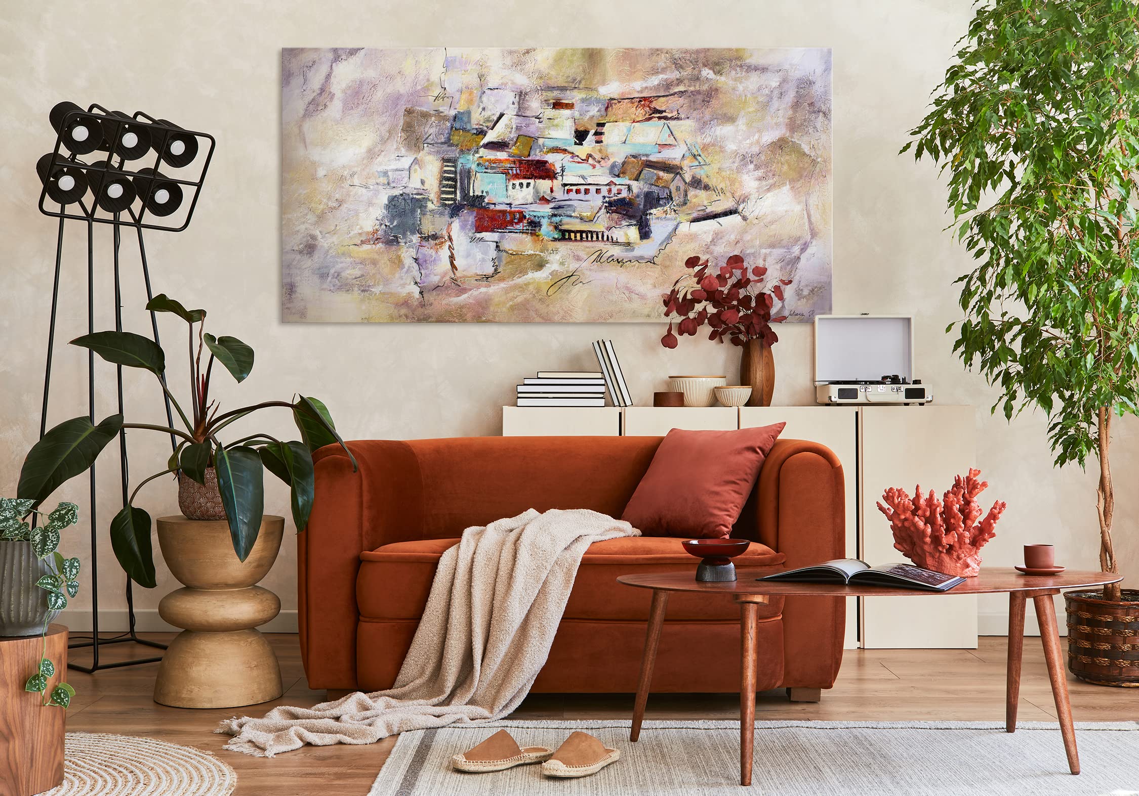Quadro Moderno Su Tela 'Progresso' Dipinto A Mano - YS-Art - Made In Germany - 2