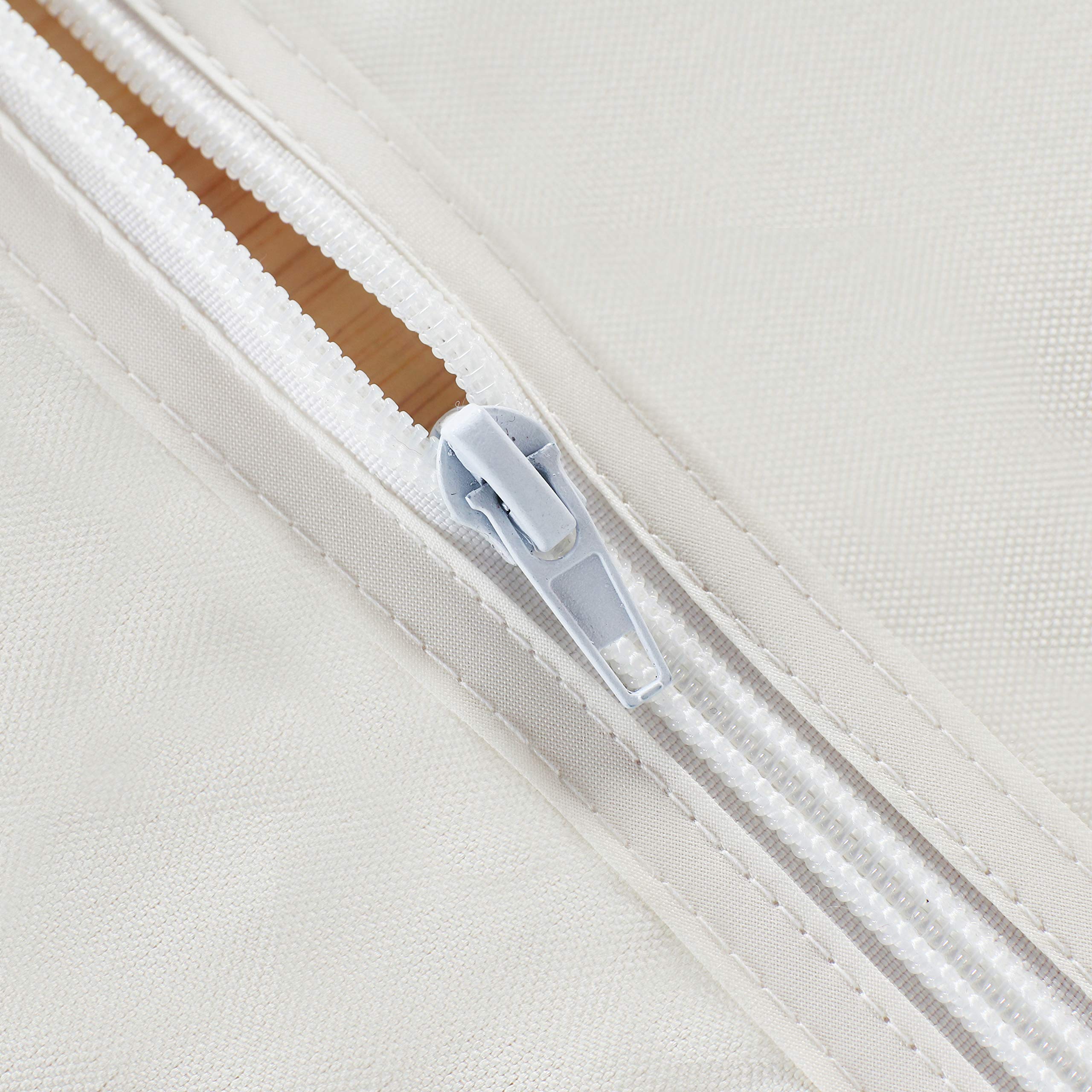 Lushvida Rechteckige Outdoor-Tischdecke mit Schirmloch und Reißverschluss, 152,4 x 304,8 cm, waschbar, wasserdicht, auslaufsicher, knitterfrei, für Terrasse, Sommer, Picknicks, Grillabende, beige