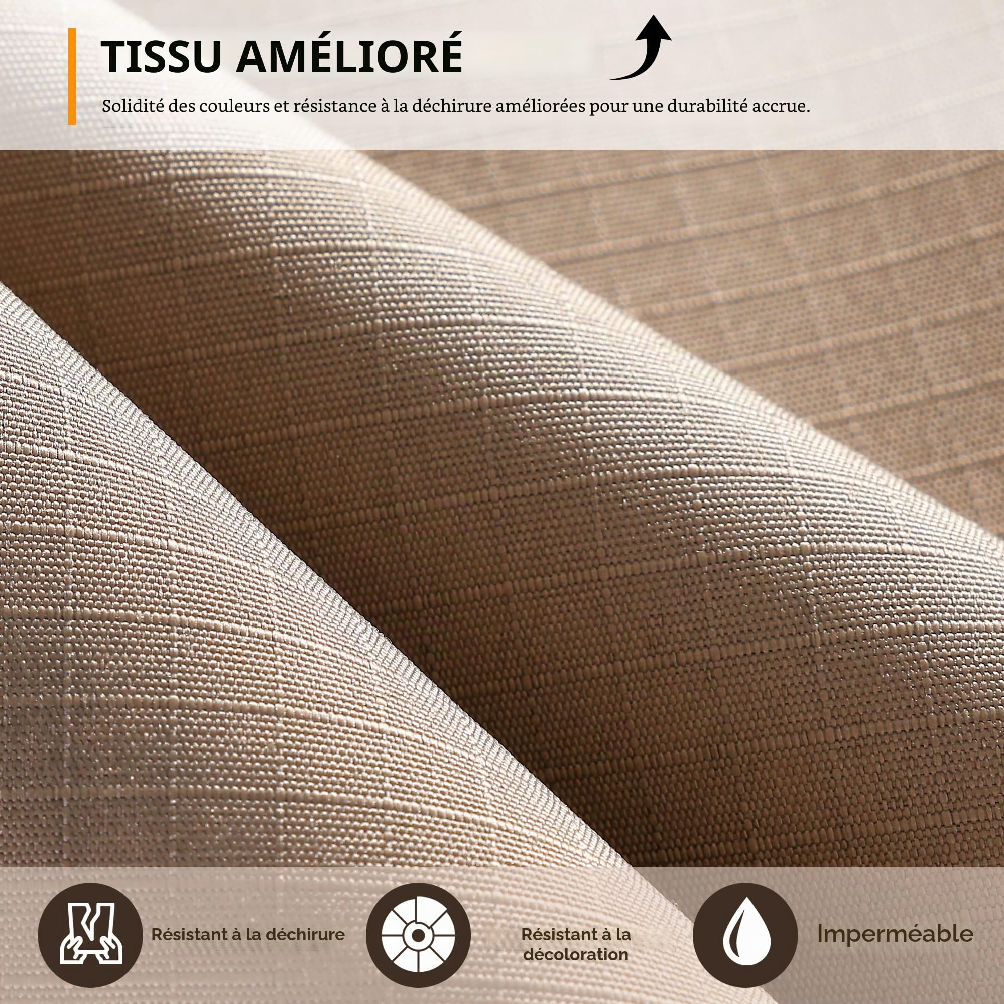 ABCCANOPY Tonnelle de terrasse robuste 2,4 x 2,4 m avec moustiquaire