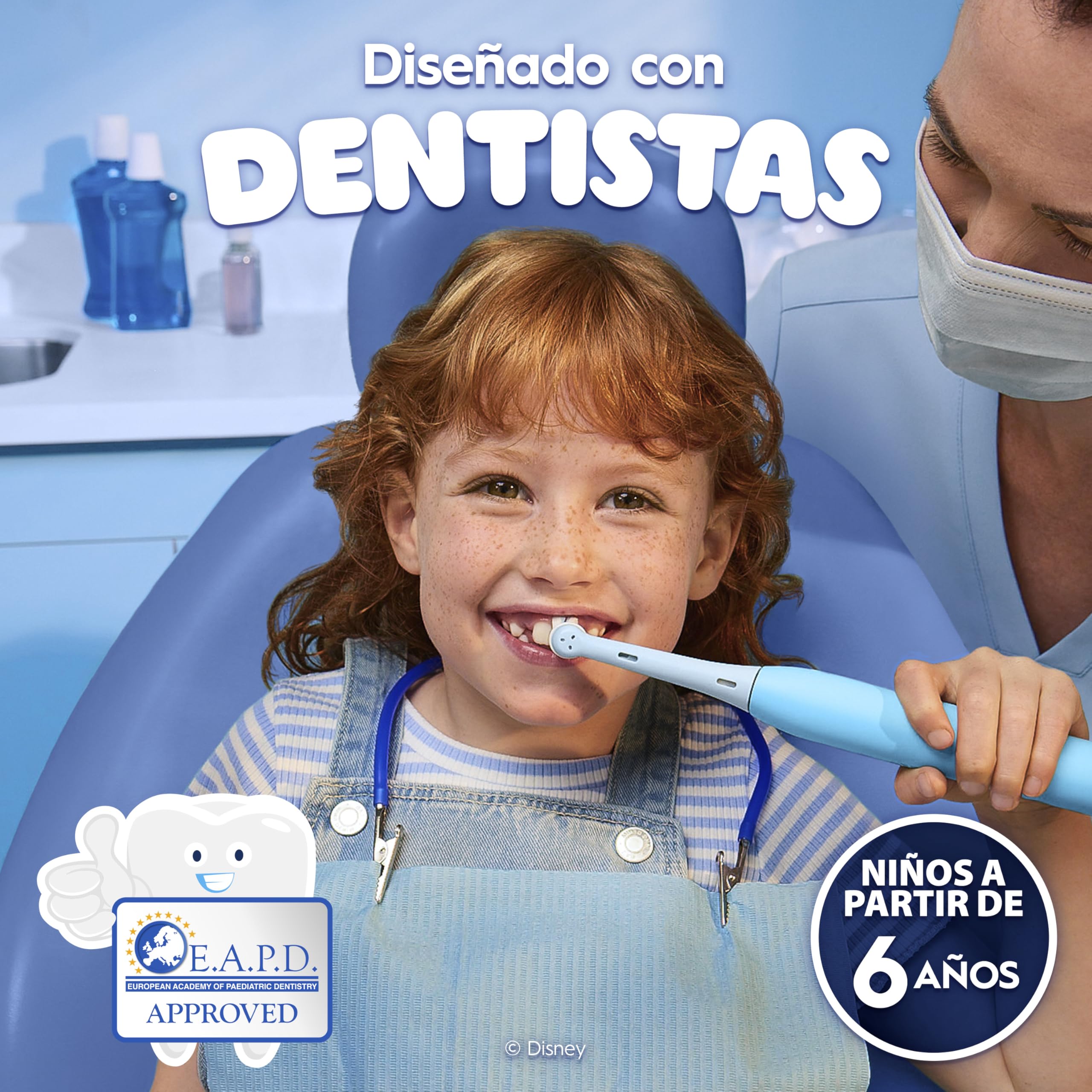 Oral-B iO Kids Disney Stitch Cabezales de Recambio para Niños +6 Años, Pack de 8 - Recambios Originales para Cepillos de Dientes Eléctricos Oral-B iO Kids, Suave con Dientes y Encías Inestables | Cepillo de dientes original para niños a partir de 6 años,