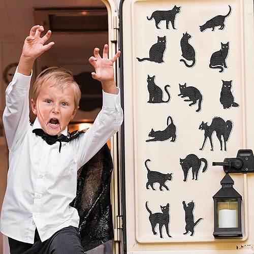 Miniatura 5 de Imanes reflectantes de Halloween para automóvil, 20 unidades, calcomanías magnéticas de Halloween para automóvil, calcomanías de nevera, puerta de