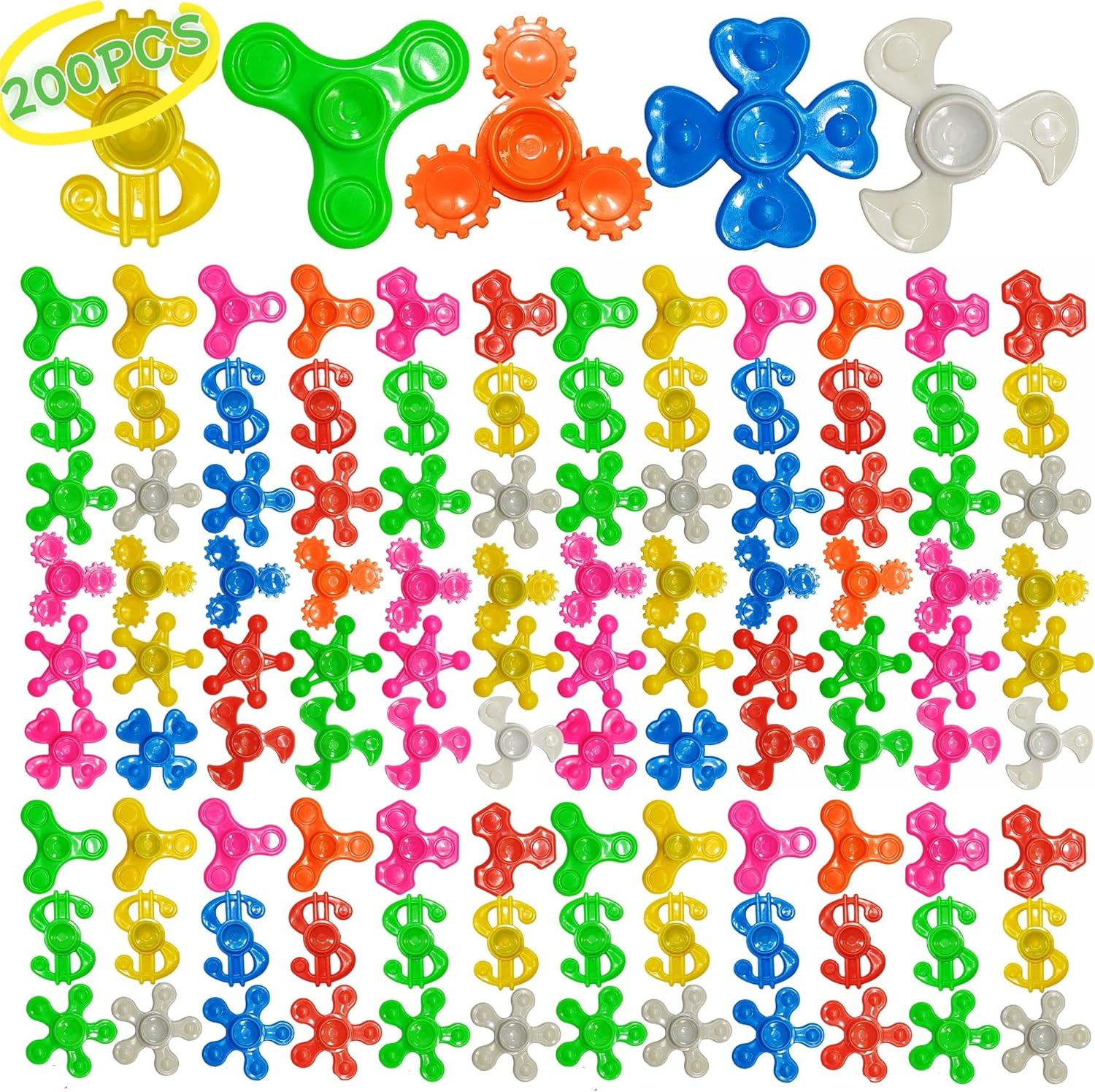 Fidget Spinners Bulk-Mini Fidget Spinner Toys for Kids Teens Adults Birthday Party Favors Return Gifts,Goodie Bags Stuffers,Party Games,Classroom Rewards Prizes (200)