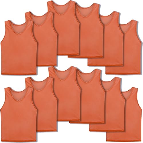 Miniatura 9 de Scrimmage - Chalecos de entrenamiento de equipo para niños, jóvenes y adultos, fútbol, baloncesto (paquete de 12)