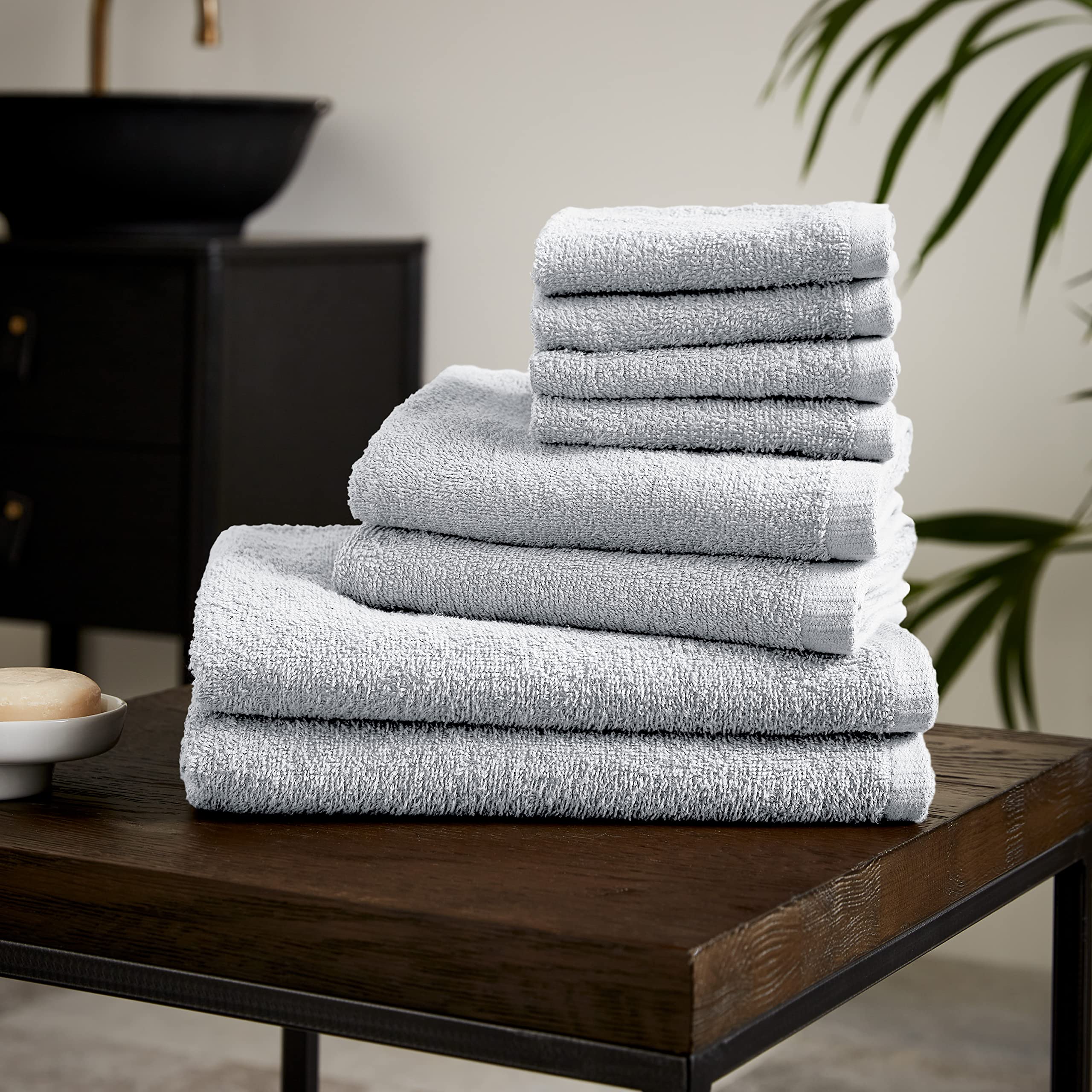 Catherine Lansfield (White) Quick Dry 100% Cotton 8 Piece Towel Bale White