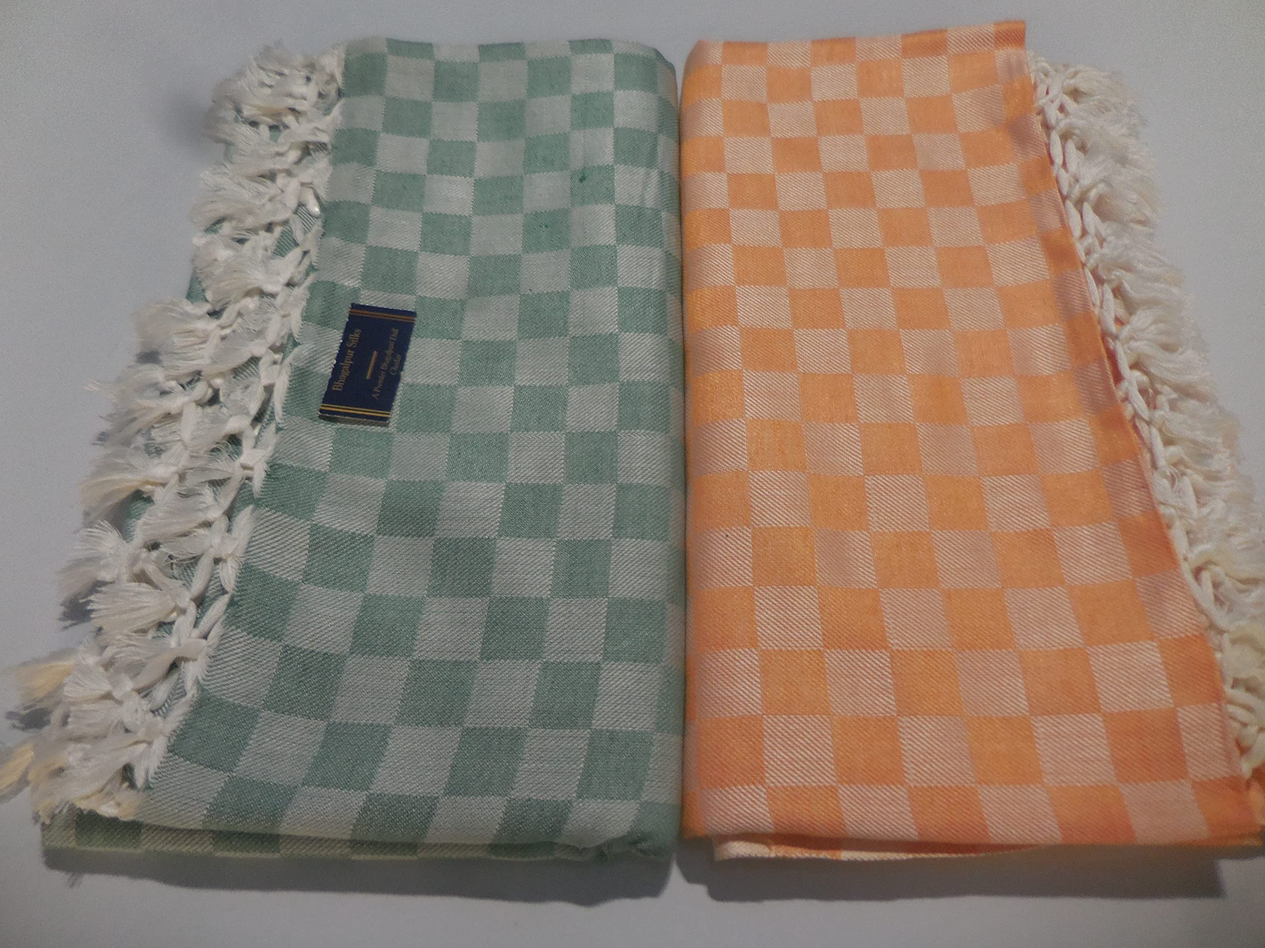Bhagalpuri Handloom Organic Dull Andi Cotton Silk Soft AC Chaddar Top Sheet Comforter Lite Blanket Duvet Quilts Throw Dohar for Sleeping in All Season Combo Pack of 2-image-28