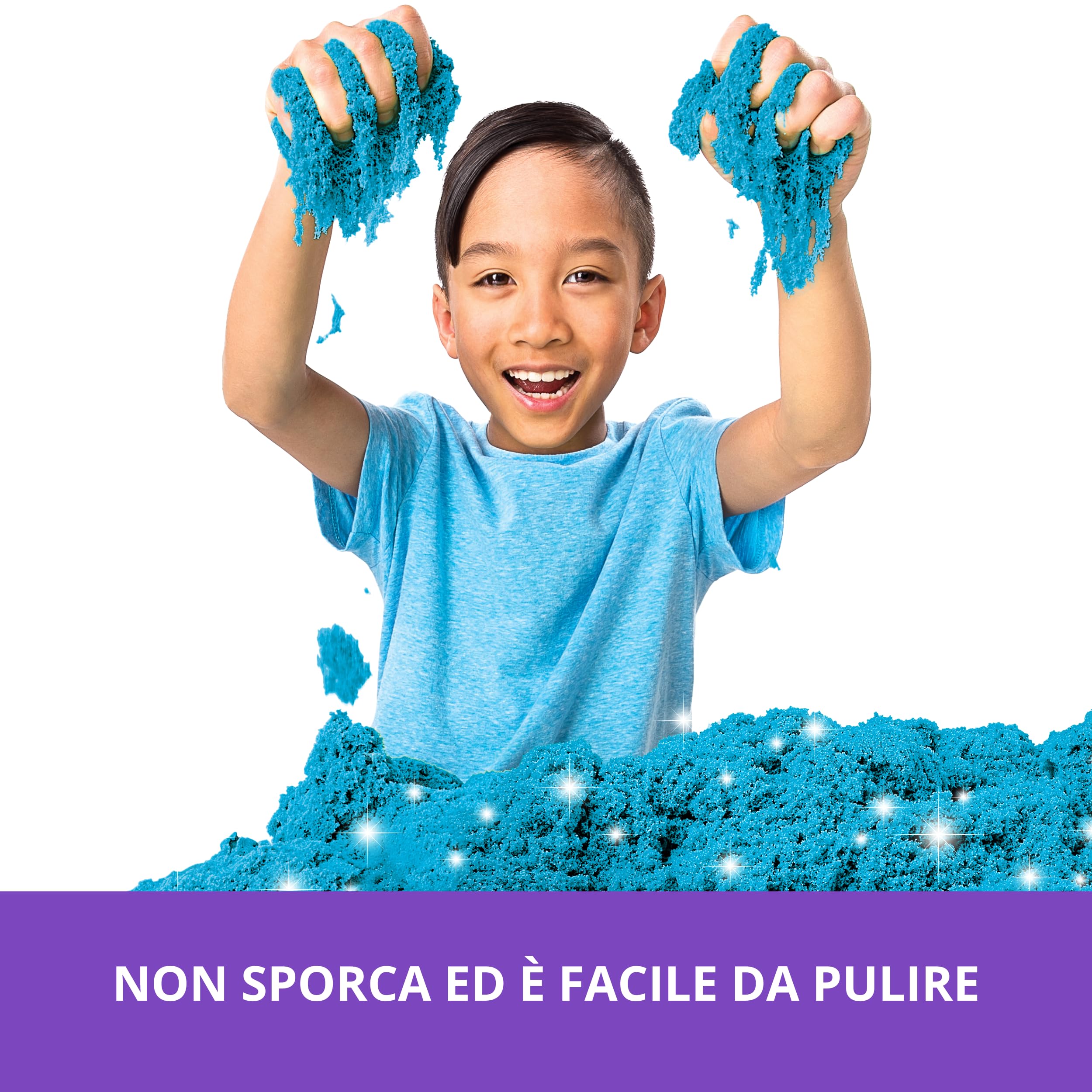 Kinetic Sand Shimmer, Set di Gioco Laboratorio di Pasticceria Unicorni, 453 g di Sabbia Cinetica, Verde Acqua Luccicante e Rosa, 8 Attrezzi Unicorno, Giocattoli Sensoriali per Bambini, 3+ Anni