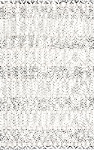 Miniatura 3 de MARTHA STEWART x SAFAVIEH MSR9606A - Alfombra hecha a mano de lana para sala de estar, comedor y dormitorio, 8 x 10 pies, color marfilgris