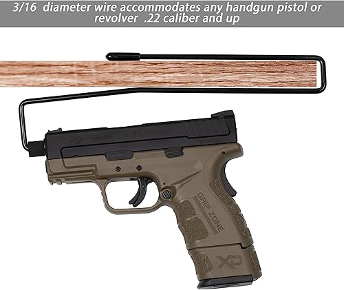 Miniatura 2 de Hold Up Displays Estante seguro para pistola o estantería de almacenamiento de pistola montada en estantería, HD84, negro