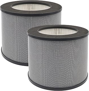 2 Pack Black，Compatible With TaoTronics TT-AP006 Filter，H13 True HEPA，Activated Carbon Filters and High-Efficiency Activated Carbon Pre-Filter 3-in-1