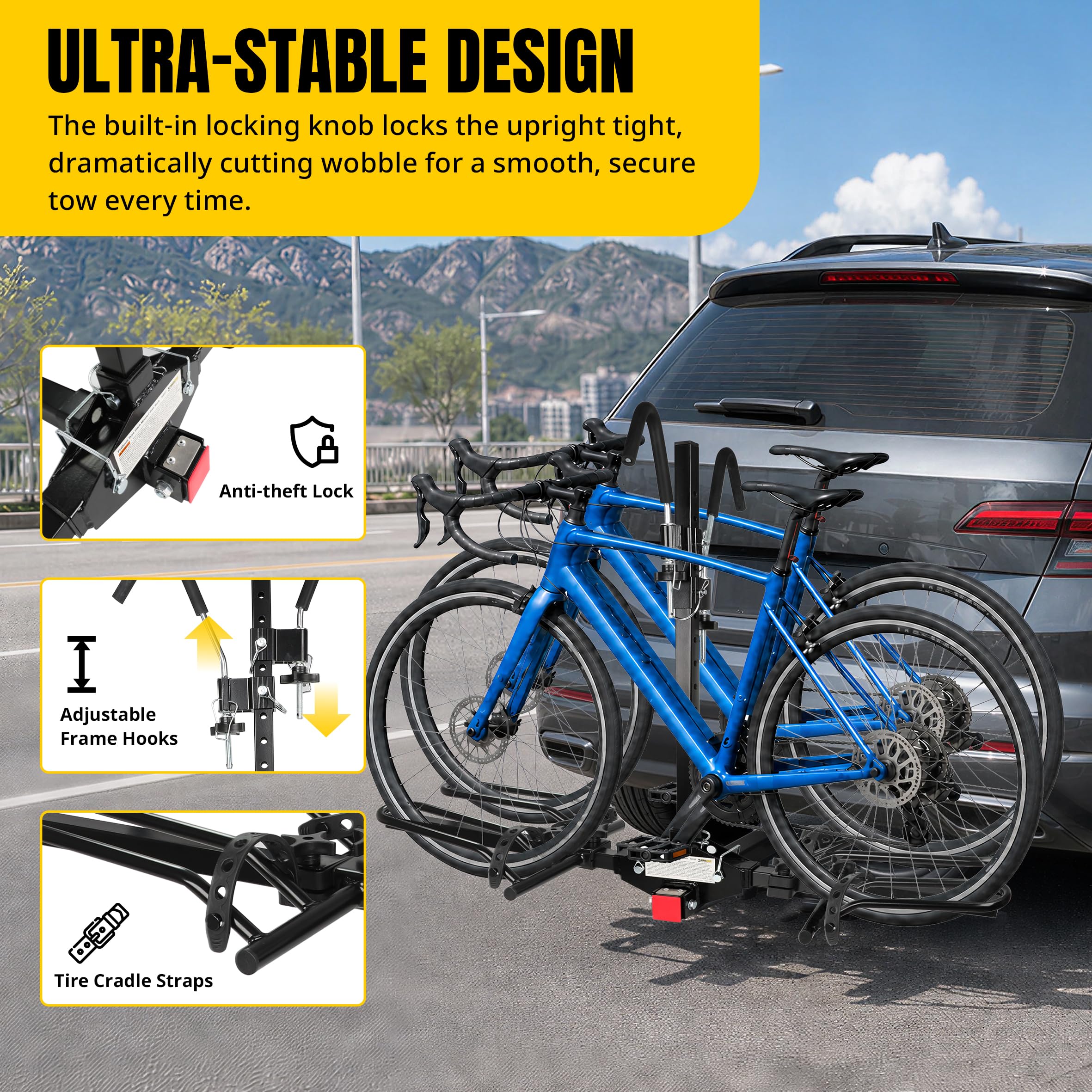 MaxxHaul 50027 Hitch Mount Platform Style 2-Bike Rack : Amazon.ca