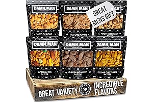Nuts Gift Basket for Men - 6 Sensational Flavors, Amazing Gift Idea...