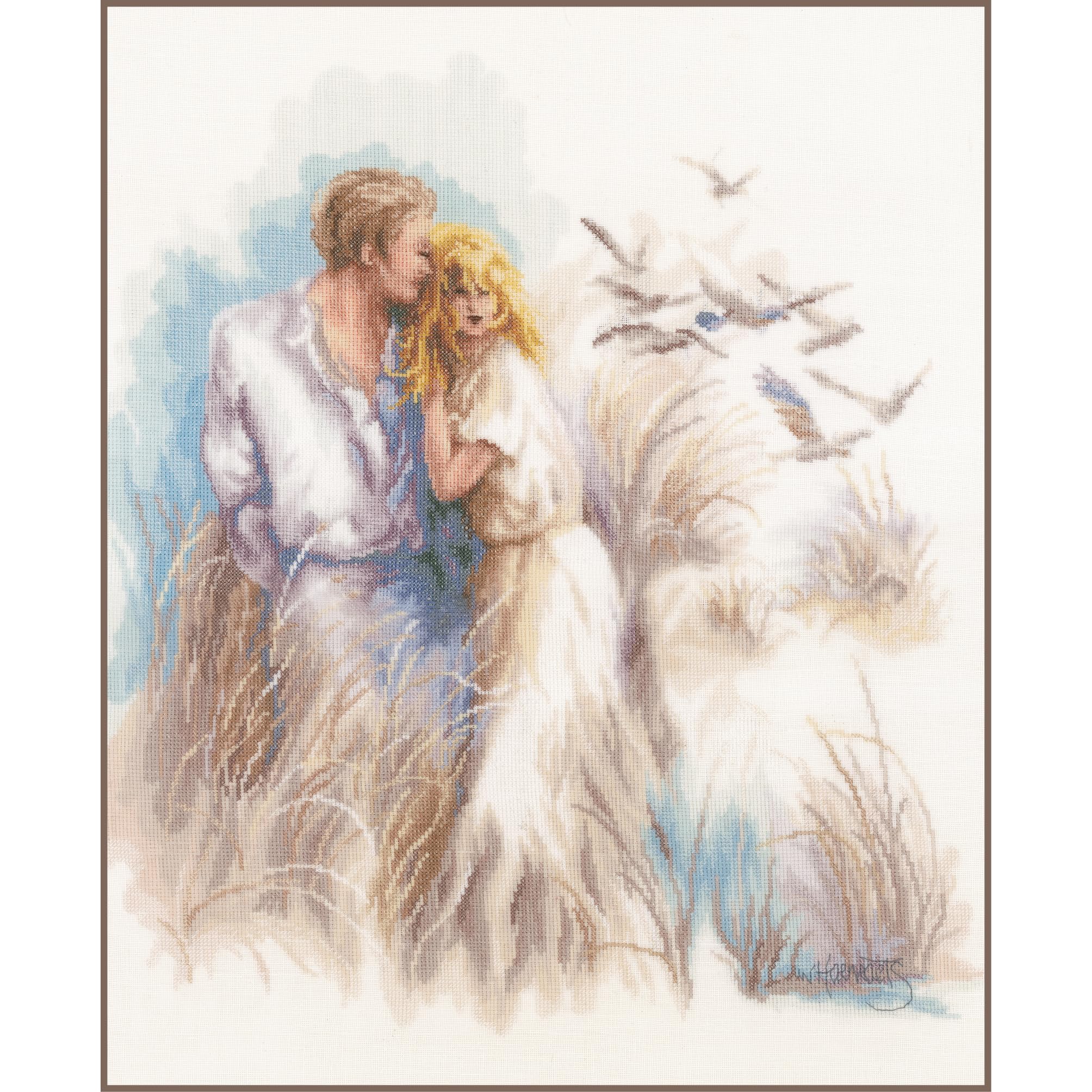 Lanarte Kreuzstich Stickpackung Gezählter Kreuzstichbilder Set CLOSE HARMONY Wanddekoration