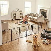 Vista 35 de FXW Puerta para perros extra ancha diseñada para uso en interiores, ancho ajustable de hasta 137 pulgadas de ancho