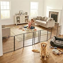 FXW Dog Gate, Extra Wide Adjustable for Openings Up to 219", 40" H