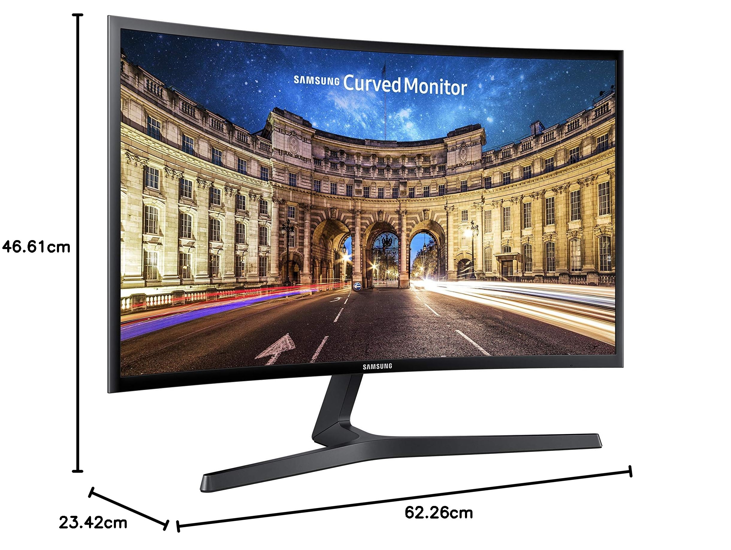 Samsung Monitor S36C (S27C366), Curvo (1800R), 27'', 1920x1080 (Full HD), VA, 75 Hz, 4 ms, FreeSync, D-Sub, HDMI, Ingresso Audio, Eye Saver Mode, Flicker Free