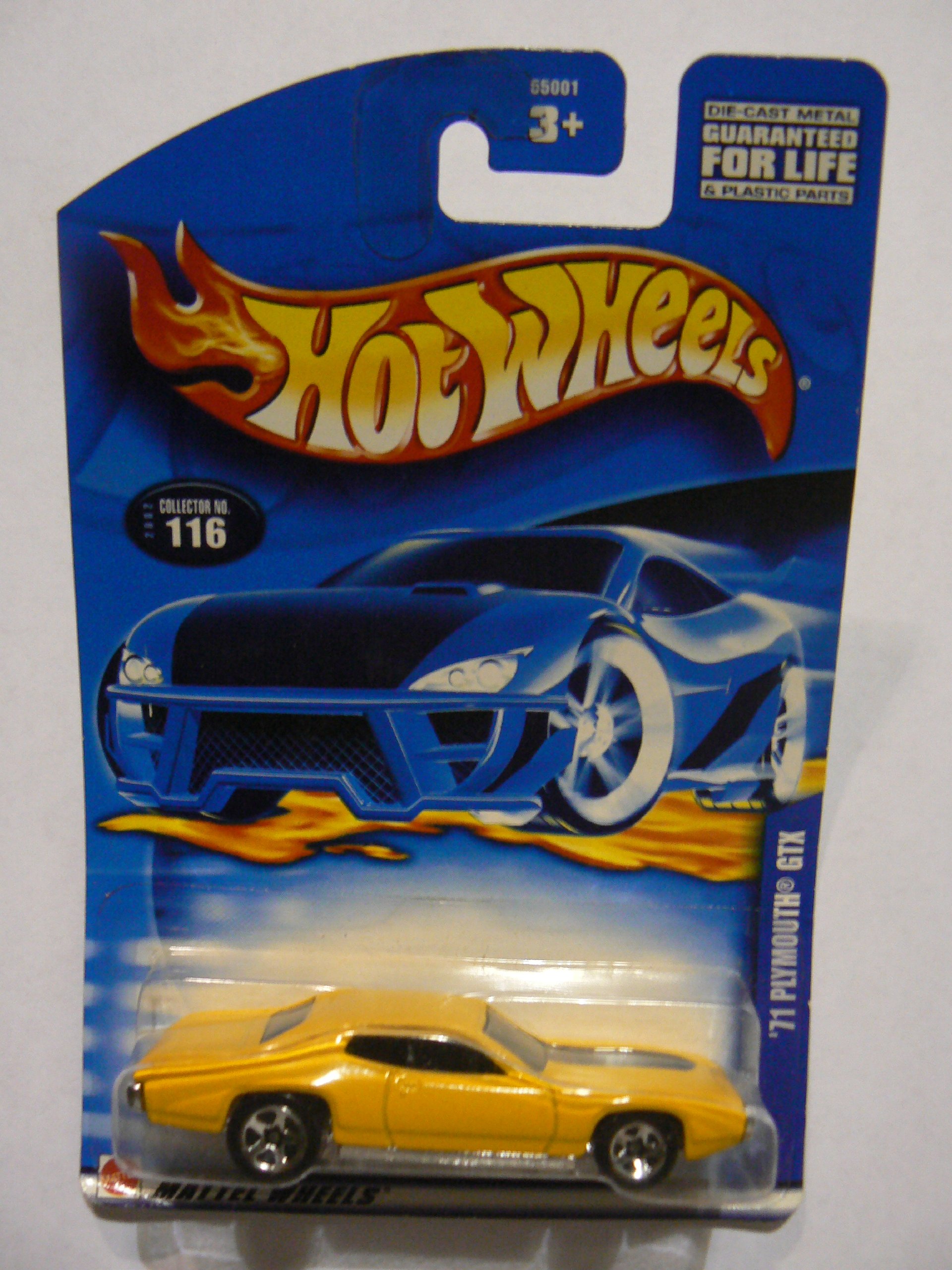 Amazon | Hot Wheels 71' Plymouth GTX All Blue Card 2002 Collector