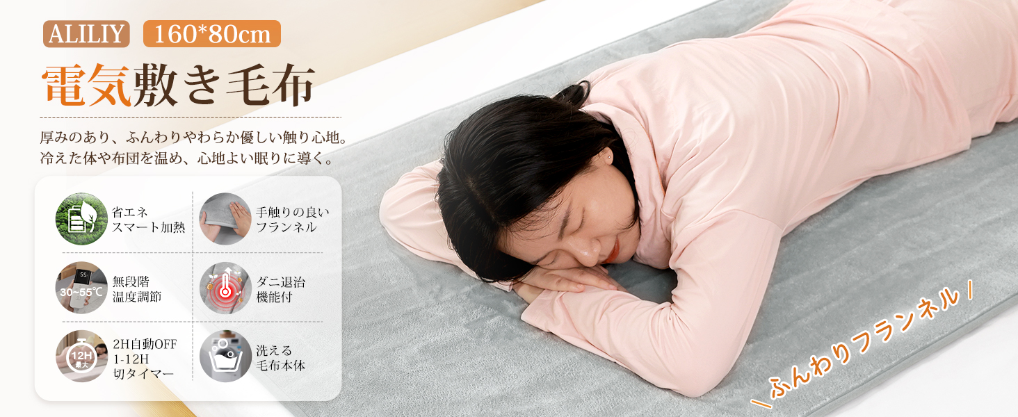Aliliy 電気毛布　6段温度 PSE認証済み Aliliy 電気毛布 6段温度 PSE認証済み Amazon.co.jp : Aliliy