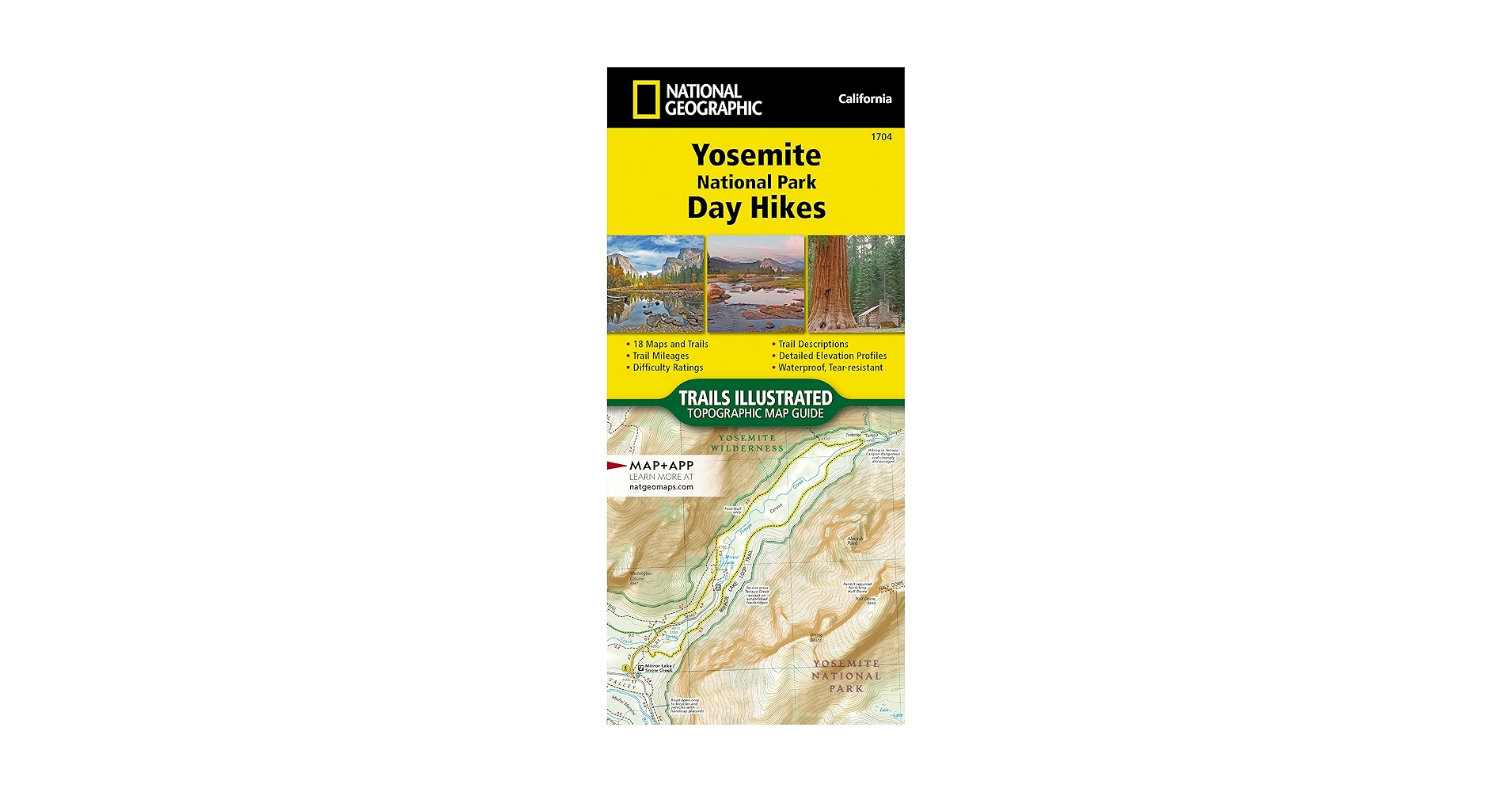 Yosemite Day Hikes And National Park Map [Map Pack Bundle] By National Geographic Maps - Trails Illust, Folded