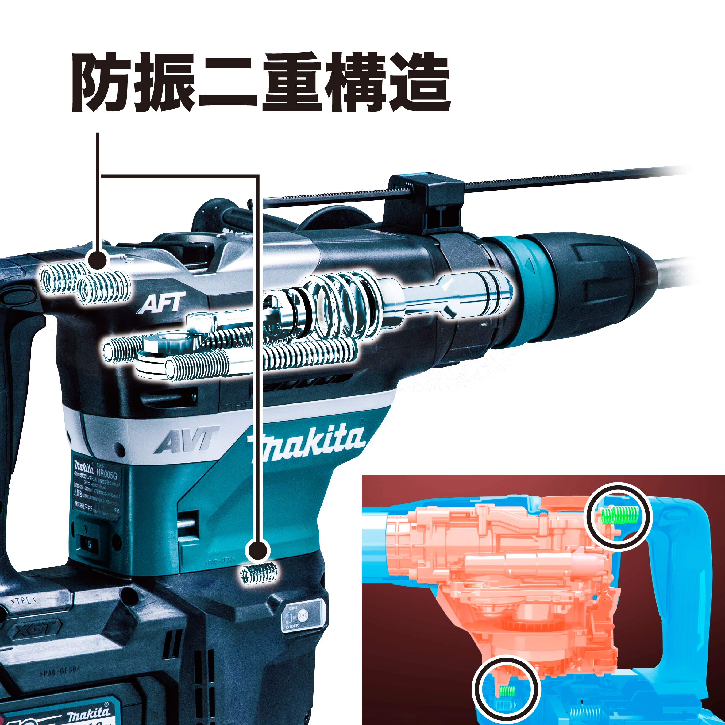 Amazon | マキタ(Makita) 40mm充電式ハンマドリル 40Vmax4Ah バッテリ2 