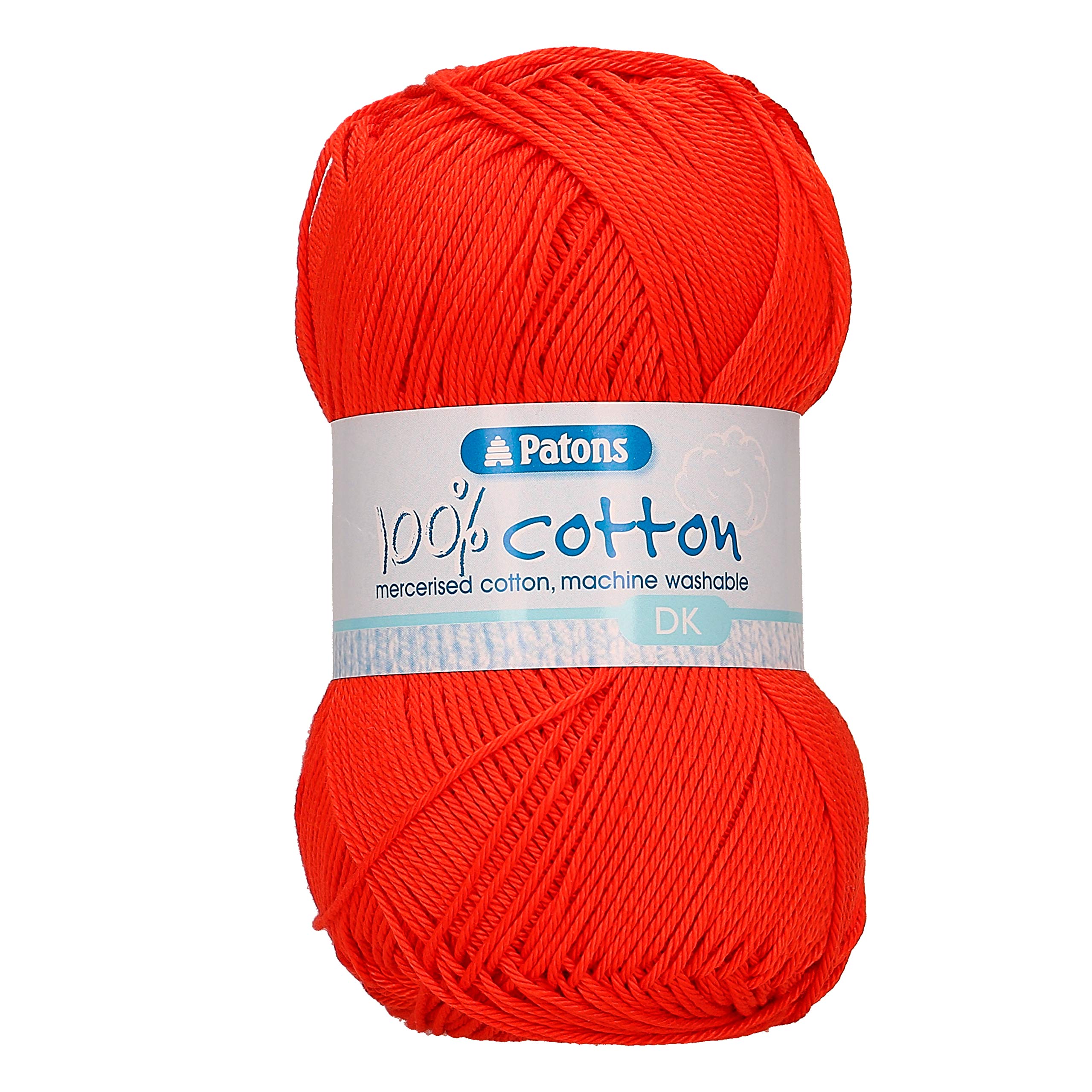 Patons Knitting Yarn, Cotton, Tomato, One Size
