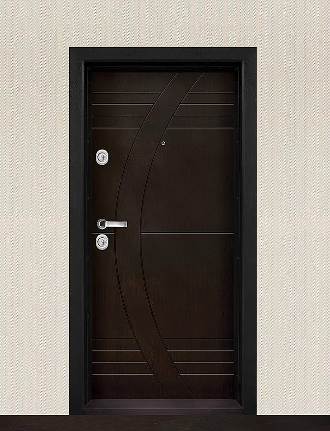 Porta Blindata 90x197 Cm - Grigio Opaco, Con Maniglia Acciaio, Spioncino E Isolamento Lana Di Roccia - Foto 5