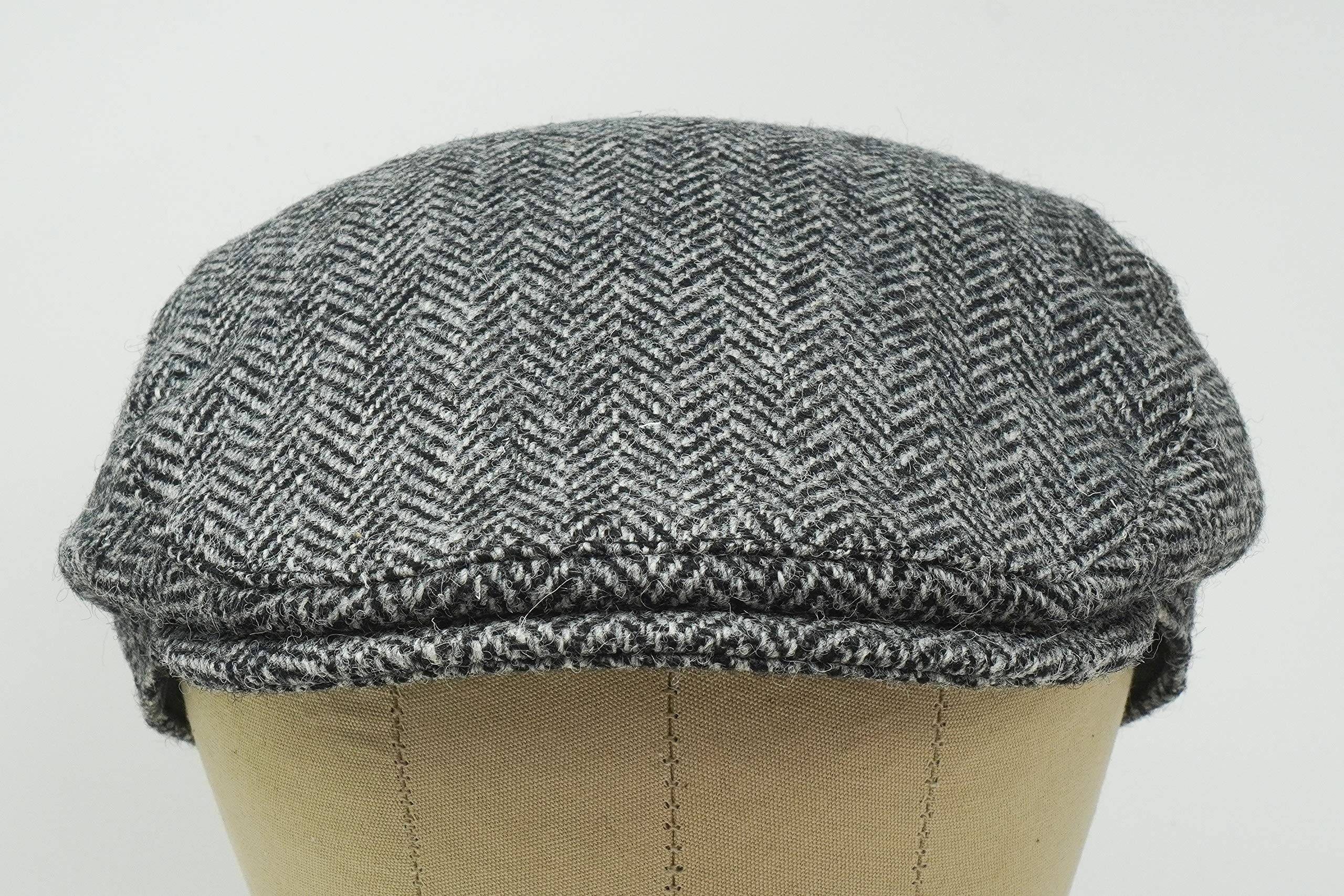 Borges & Scott Nevis Schirmmütze – Schiebermütze aus 100% handgewebter Wolle - Harris Tweed - wasserabweisend
