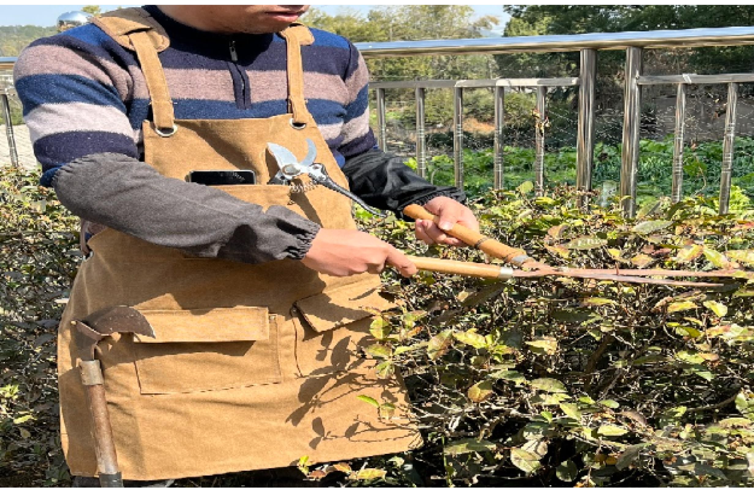 Delantal Cocina Baberos Delantal De Lona Gruesa Limpieza Impermeable Carpintería Mecánico Carpintero Electricista Jardinería Industria Pesada Conjunto De Delantal