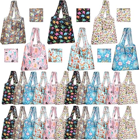 BeeGreen Navy Blue Reusable Grocery Bags Bulk 10 Packs, Kitchen Reusable Shopping Bags 50LBS Large, Machine Washable Durable, Easily Foldable With A Storage Bag