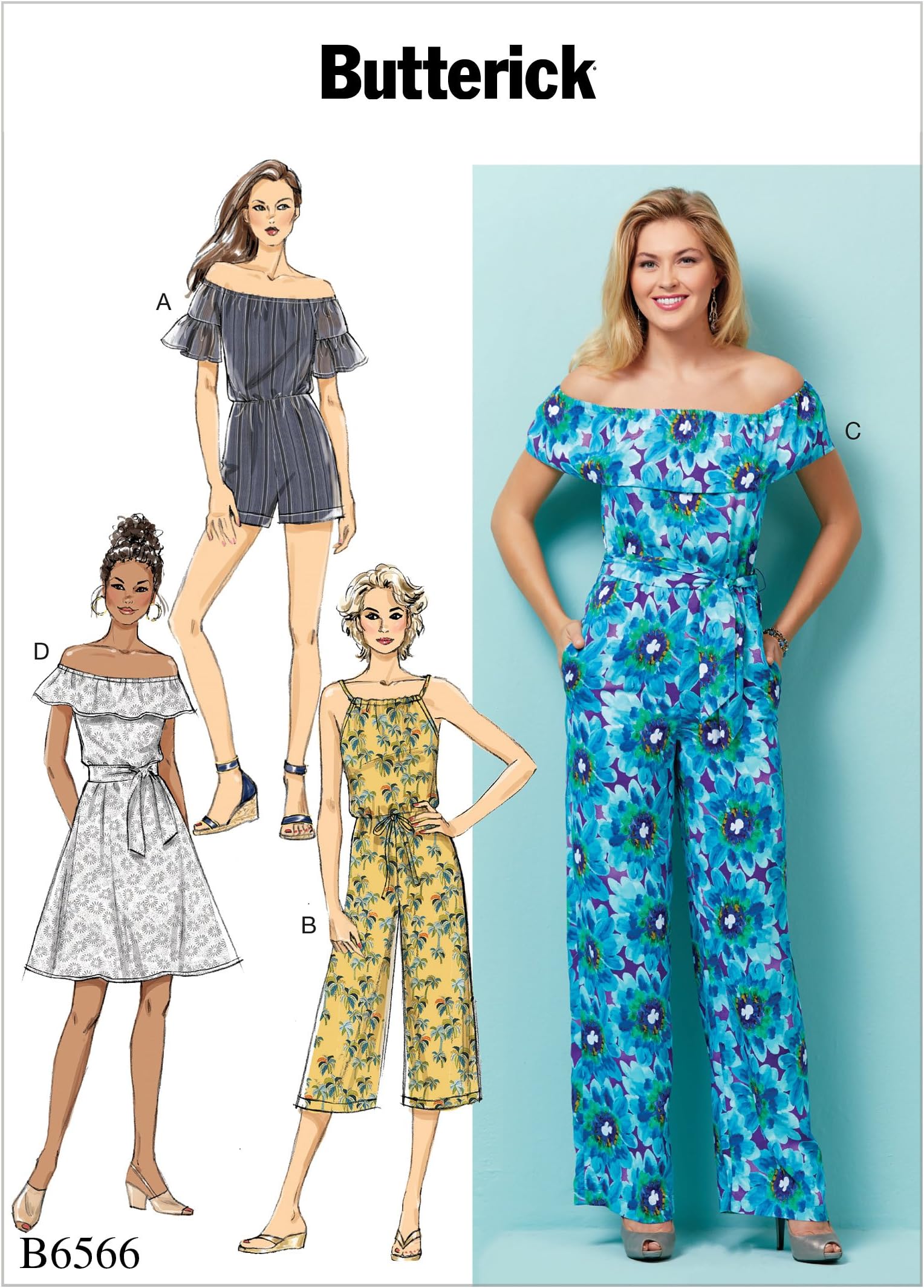 Patterns Misses' Petite Dress, Romper, Jumpsuit and Sash Sewing Pattern, ZZ (LRG-XLG-XXL)