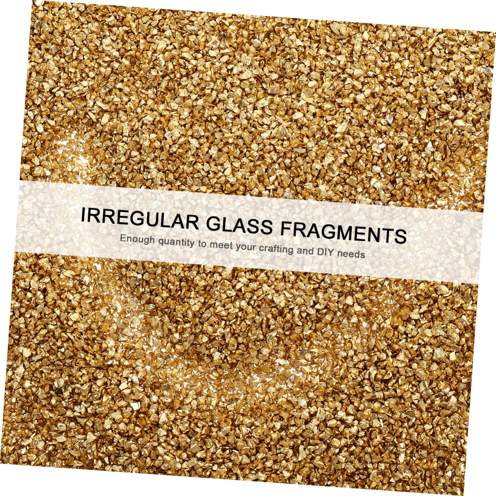 Uonlytech Bastel material Herstellung metallische Späne metallische Mini-Chips feines Glitzern scrabbook scrabook einmachgläser metallisches Glas handgefertigtes zerkleinertes Glas Golden