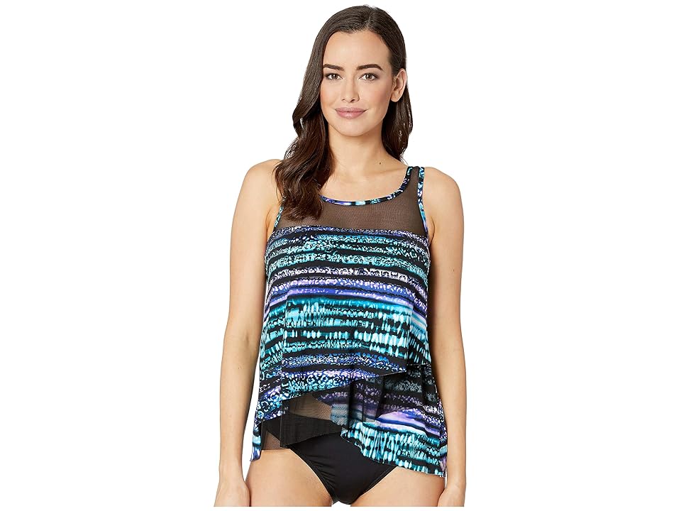 

Miraclesuit Cat Bayou Mirage Tankini Top (Multi) Women's Swimwear