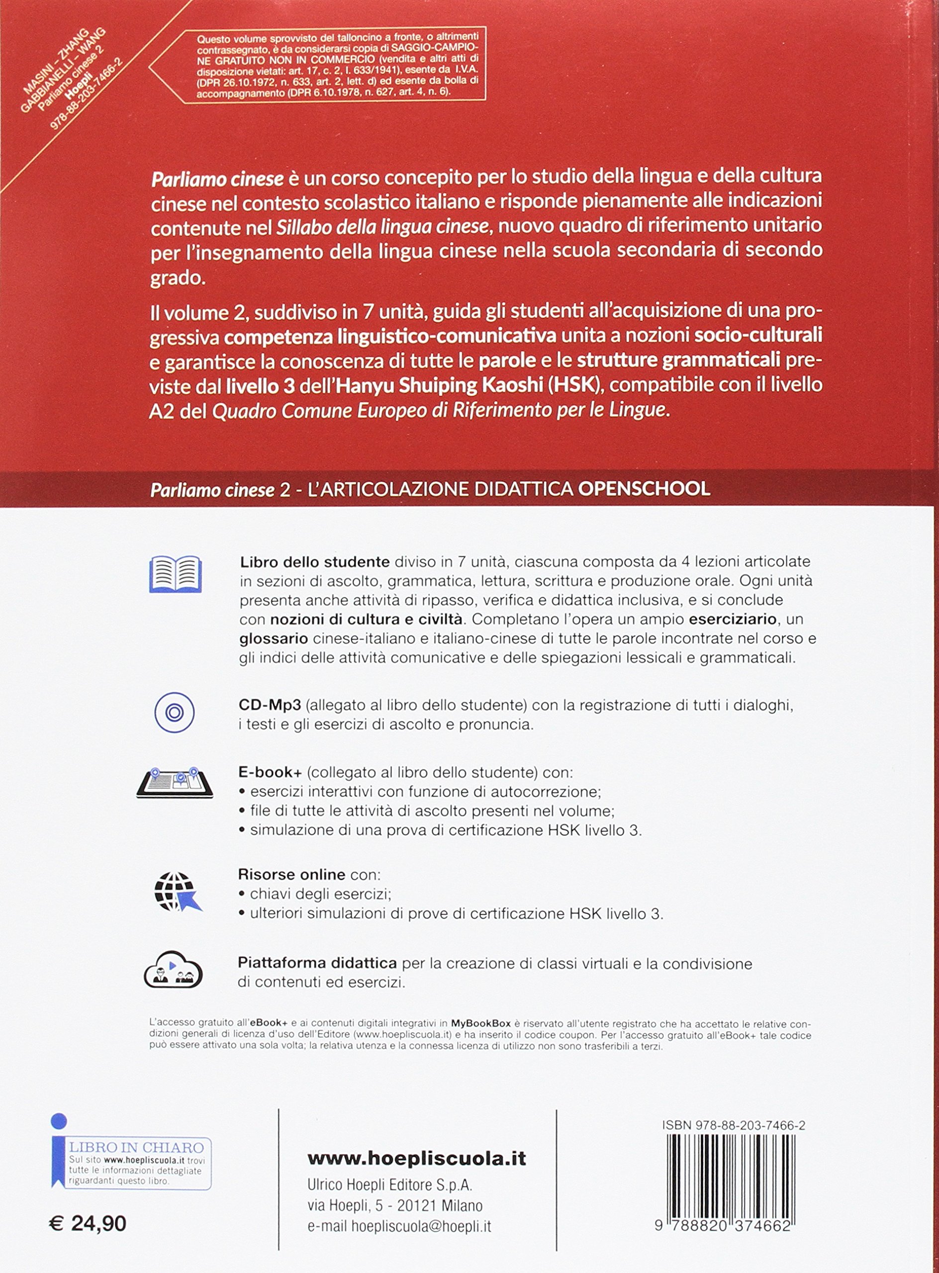 Parliamo cinese. Corso di lingua e cultura cinese. Per le Scuole superiori. Con CD Audio formato MP3 (Vol. 2)
